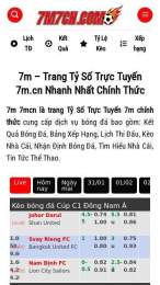 ảnh chụp màn hình 7m tỷ lệ bóng đá mà cao