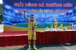 ảnh chụp màn hình chương trình khai mạc giải bóng đá