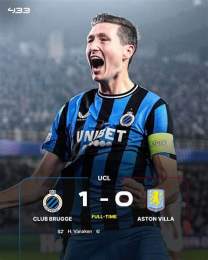 ảnh chụp màn hình kết quả bóng đá club brugge