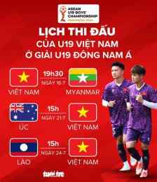 ảnh chụp màn hình lịch thi đấu giải bóng đá u19 đông nam á