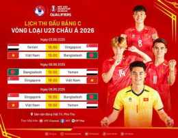 ảnh chụp màn hình lịch thi đấu giải bóng đá u23 châu á 2026