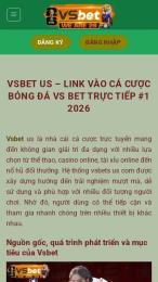 ảnh chụp màn hình vsbet có trang cá cược bóng đá