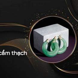 bông tai đá cẩm thạch