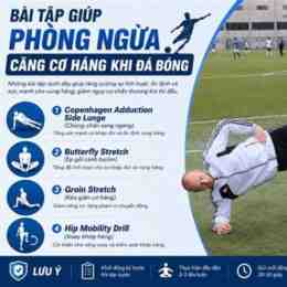 căng cơ háng khi đá bóng