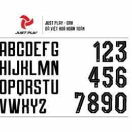 font chữ in áo đá bóng