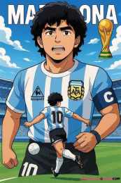 giao diện app ảnh bóng đá anime