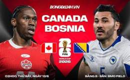 giao diện app bóng đá canada và bosnia