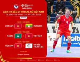 giao diện app bóng đá futsal nữ việt nam
