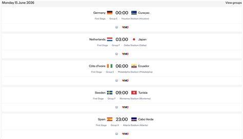 giao diện app bóng đá world cup ngày mùng 1 tháng 7