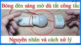 giao diện app bóng đèn vẫn sáng mờ dù đã tắt