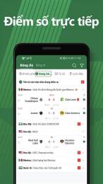 giao diện app cập nhật bóng đá việt nam hôm nay