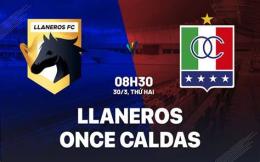 giao diện app câu lạc bộ bóng đá llaneros gặp once caldas