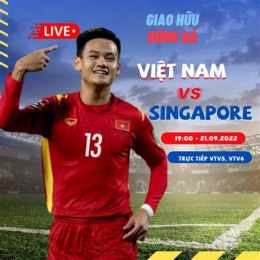 giao diện app đá bóng việt nam với singapore