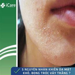giao diện app da mặt khô bong vảy trắng