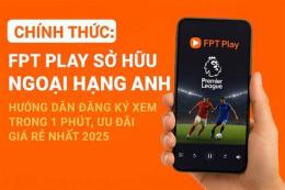 giao diện app đăng ký fpt play xem bóng đá