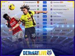 giao diện app demnay bóng đá