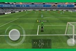 giao diện app game bóng đá điều khiển 1 cầu thủ