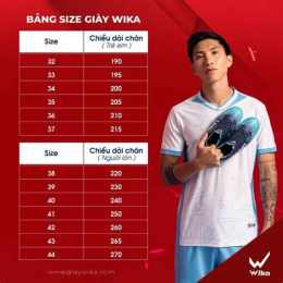 giao diện app giày bóng đá wika chính hãng