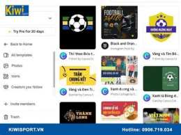 giao diện app kính bóng đá