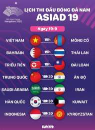 giao diện app lịch bóng đá nam asiad hôm nay
