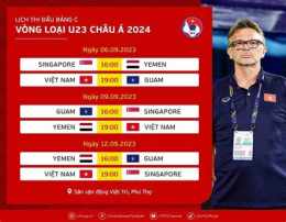 giao diện app lịch thi đấu bóng đá vn u23