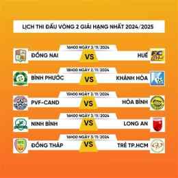 giao diện app lịch thi đấu giải bóng đá hạng nhất việt nam