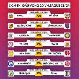 giao diện app lịch thi đấu v-league bóng đá việt nam