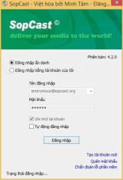 giao diện app link sopcast bóng đá