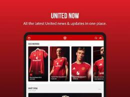 giao diện app manchester united bóng đá