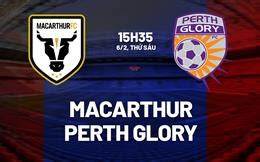 giao diện app perth glory gặp câu lạc bộ bóng đá macarthur