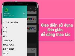 giao diện app tải tivi xem bóng đá