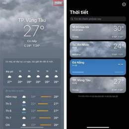 giao diện app thời tiết bóng đá