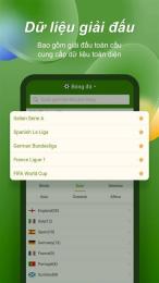 giao diện app tỉ số bóng đá bồ đào nha