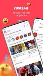 giao diện app tin thể thao 24h bóng đá