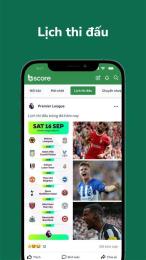 giao diện app tường thuật bóng đá canada