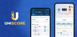 giao diện app uniscore bong da