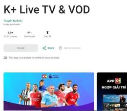 giao diện app vtv xem bóng đá trực tiếp