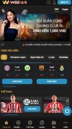 giao diện app w88 bóng đá