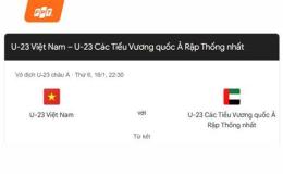 giao diện app xem bóng đá u23 việt nam hôm nay kênh nào