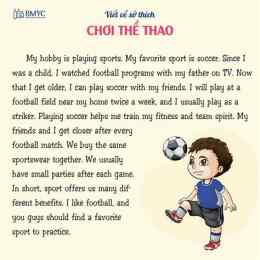 hướng dẫn sử dụng tôi thích đá bóng dịch sang tiếng anh