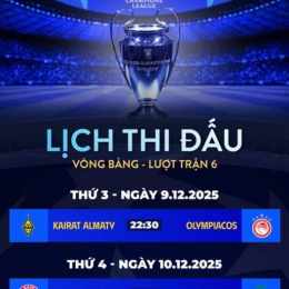 lịch bóng đá cúp c1 nam
