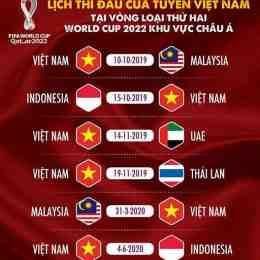 lịch bóng đá đội tuyển việt