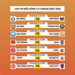 lịch bóng đá vel v league 2025