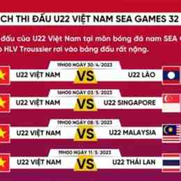 lịch thi đấu bóng đá u22 việt nam sea games