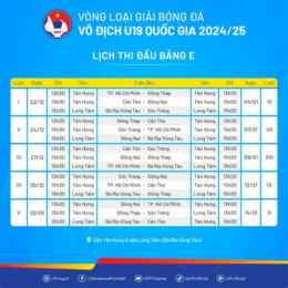 lịch thi đấu của giải bóng đá vô địch quốc gia 2024–25