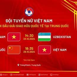 lịch thi đấu giao hữu bóng đá nữ quốc tế