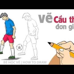 vẽ người đá bóng đơn giản