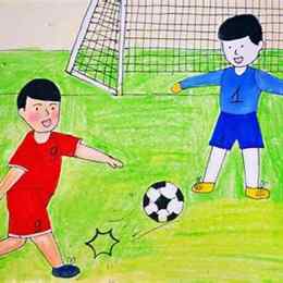 vẽ tranh ước mơ làm cầu thủ bóng đá