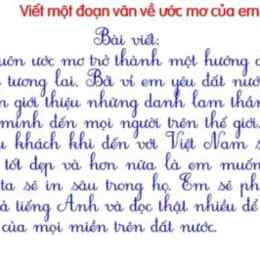 viết đoạn văn về ước mơ đá bóng của em