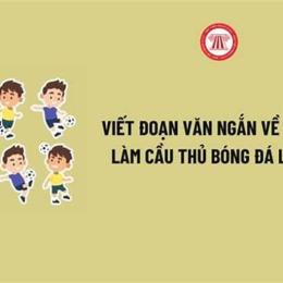 viết đoạn văn về ước mơ làm cầu thủ bóng đá